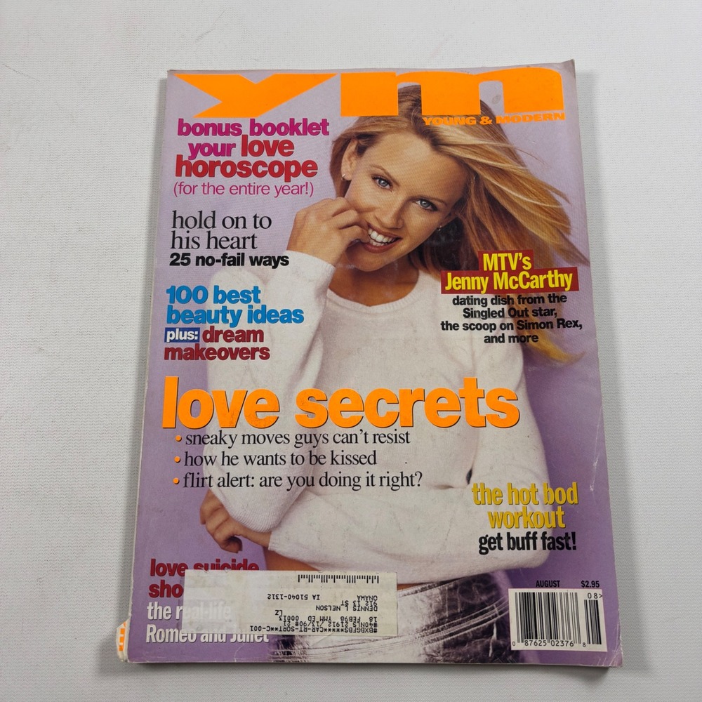 YM Young & Modern Magazine August 1996 Jenny McCarthy Cover Vintage Lifestyle